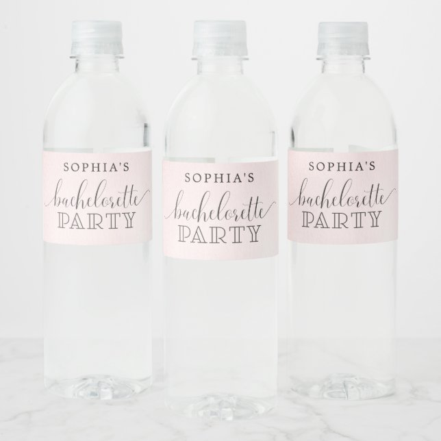 Étiquette Pour Bouteilles D'eau Labels de Blush Bachelorette (Bouteilles)