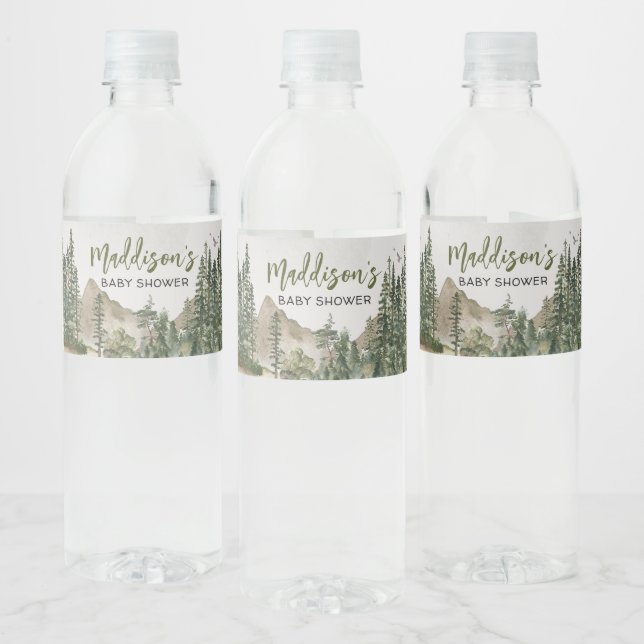 Étiquette Pour Bouteilles D'eau Laissez l'aventure commencer le Baby shower de mon (Bouteilles)