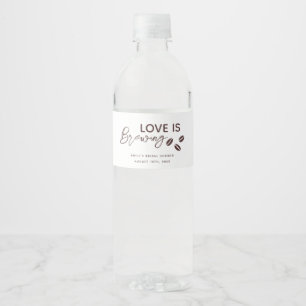 Étiquette Pour Bouteilles D'eau L'amour brasse du café Thème Fête des mariées