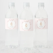 Lapin Mignon, Nœud Rose, Rayures Roses, Baby Showe