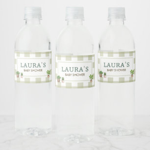 Étiquette Pour Bouteilles D'eau Le Baby shower des fermiers cultivés localement