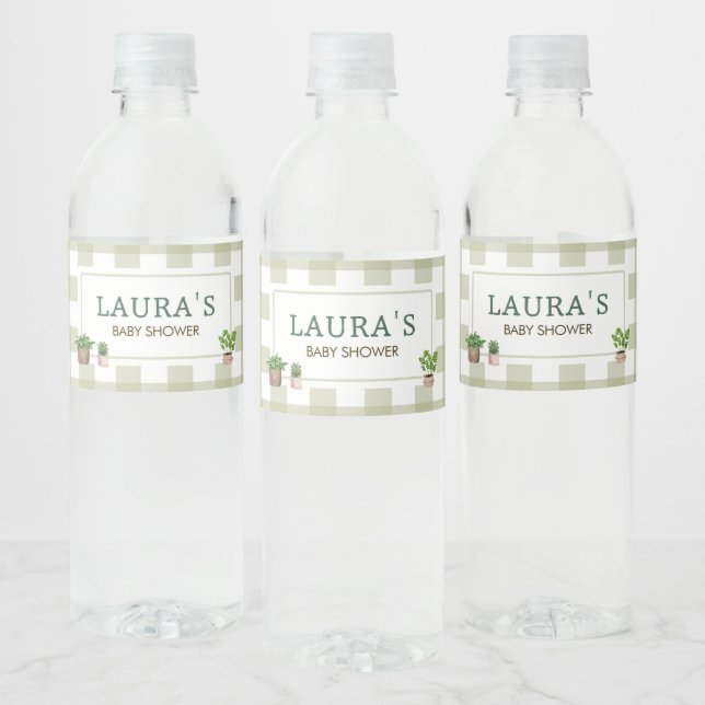 Étiquette Pour Bouteilles D'eau Le Baby shower des fermiers cultivés localement (Bouteilles)