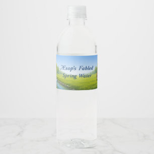 Étiquette Pour Bouteilles D'eau L'eau de source fabuleuse d'Ésope