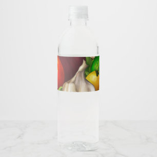 Étiquette Pour Bouteilles D'eau Légumes et herbes Aliments Légumes biologiques