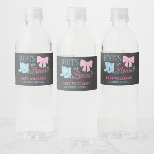 Étiquette Pour Bouteilles D'eau Les bottes ou les vaines Baby showers de la fête