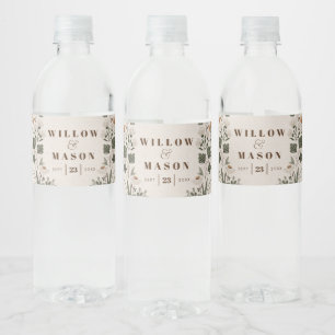 Étiquette Pour Bouteilles D'eau Les Noces populaires Boho modernes Faveurs