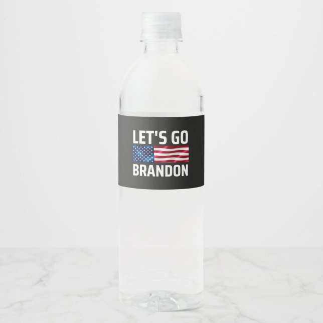 Étiquette Pour Bouteilles D'eau lets go brandon lets go brandon (Devant)