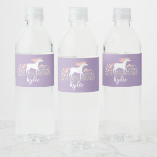 Étiquette Pour Bouteilles D'eau Licorne mignonne