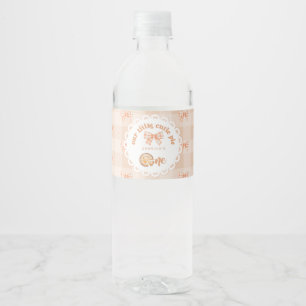 Étiquette Pour Bouteilles D'eau Little cutie Pie Bow 1ère fête d'anniversaire