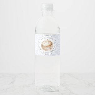 Étiquette Pour Bouteilles D'eau Little Dumpling Blue C’est un Baby shower garçon