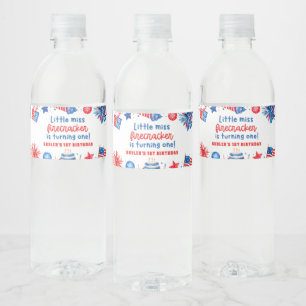 Étiquette Pour Bouteilles D'eau Little Firecracker 4th of July Summer 1st Birthday
