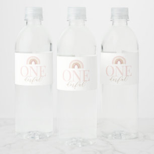 Étiquette Pour Bouteilles D'eau Little Miss Onederful Boho Rainbow 1er anniversair