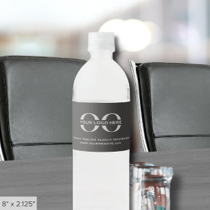 Étiquette Pour Bouteilles D'eau Logo de l'entreprise Ajouter votre texte Slogan
