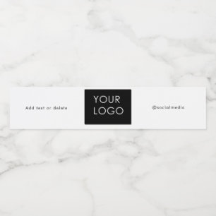 Étiquette Pour Bouteilles D'eau Logo de société moderne pour les médias sociaux