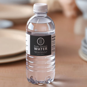 Étiquette Pour Bouteilles D'eau Logo d'entreprise minimaliste Nom de l'entreprise