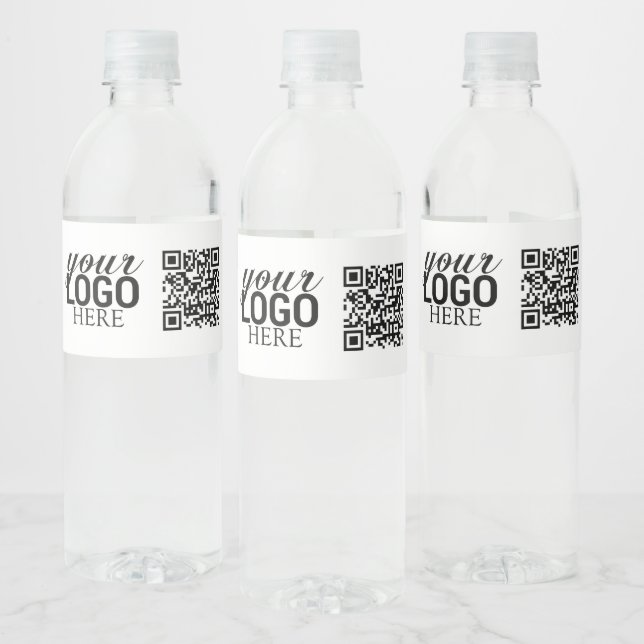Étiquette Pour Bouteilles D'eau Logo d'entreprise promotionnel et code QR (Bouteilles)