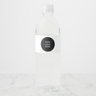 Étiquette Pour Bouteilles D'eau Logo personnalisé | Entreprise minimaliste