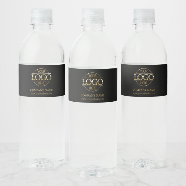 Étiquette Pour Bouteilles D'eau Logo professionnel de marque Black Company (Bouteilles)