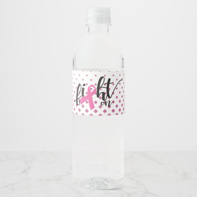 Étiquette Pour Bouteilles D'eau Lutter contre le cancer - Bouteille d'eau de sensi (Devant)