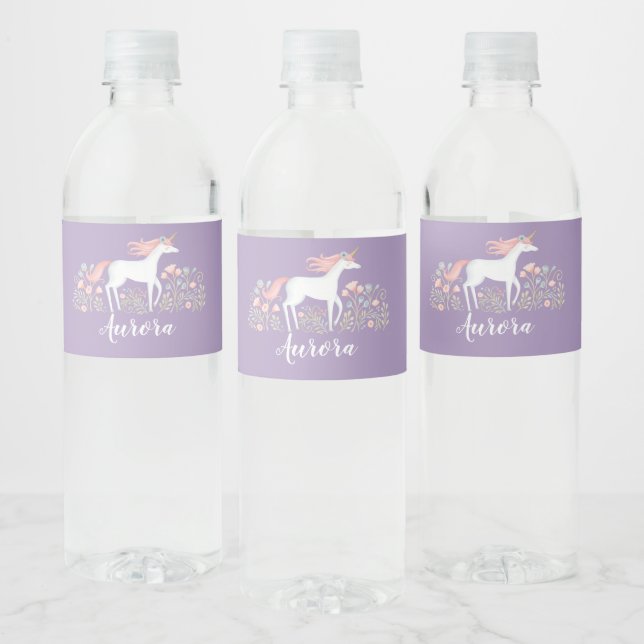 Étiquette Pour Bouteilles D'eau Magique Unicorn fille Anniversaire (Bouteilles)