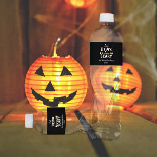 Étiquette Pour Bouteilles D'eau Manger, boire et être effrayant Halloween