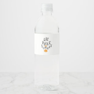 Étiquette Pour Bouteilles D'eau Mangez, Buvez Et Soyez Effrayant Joyeux Halloween