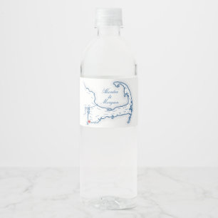 Étiquette Pour Bouteilles D'eau Mariage à l'auberge Coonamessett Cape Cod 