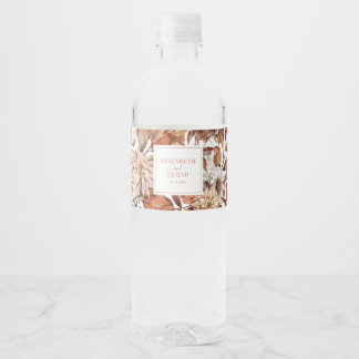 Étiquette Pour Bouteilles D'eau Mariage de automne d'automne en terre cuite person