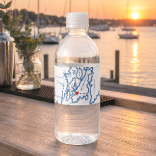 Étiquette Pour Bouteilles D'eau Mariage de destination à Newport Rhode Island
