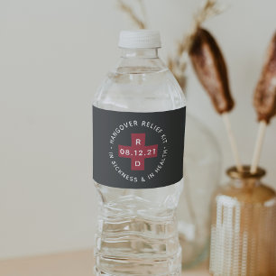 Étiquette Pour Bouteilles D'eau Mariage du kit de secours de hangover