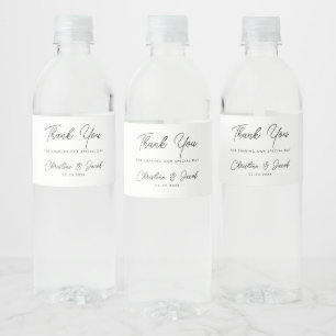 Étiquette Pour Bouteilles D'eau mariage en faveur simple élégante fête de mariée m