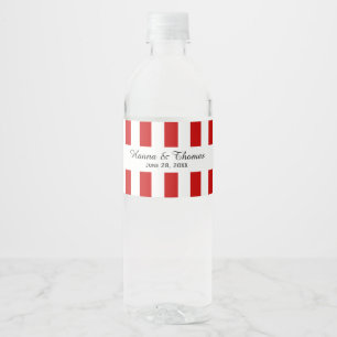 Étiquette Pour Bouteilles D'eau Mariage Gras Blanc Rouge