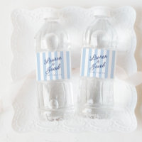Mariage Moderne Minimaliste Rayures Bleues