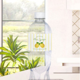 Étiquette Pour Bouteilles D'eau Mariée au citron Main Squeeze