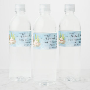 Étiquette Pour Bouteilles D'eau Merci Piano Violon fleurs colombes Mariage Luxe