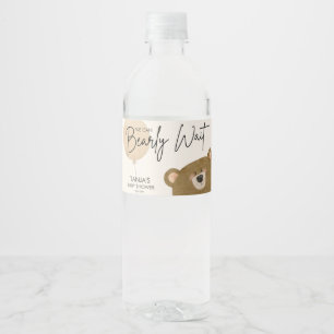 Étiquette Pour Bouteilles D'eau Mignonne Ours Nous Pouvons Attendre Baby shower Se