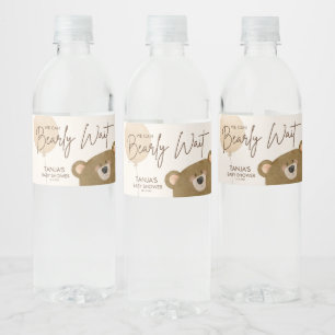 Étiquette Pour Bouteilles D'eau Mignonne Ours Nous Pouvons Attendre Baby shower Se
