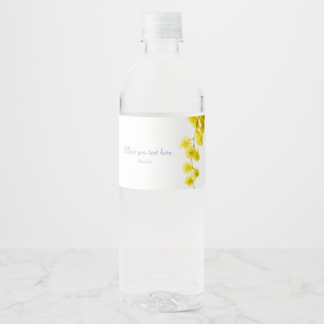 Étiquette Pour Bouteilles D'eau Mimosa (Devant)