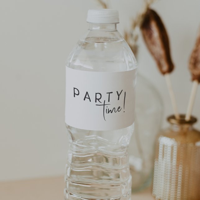 Étiquette Pour Bouteilles D'eau Mini-genre Neutre Anniversaire Fête Heure (Créateur téléchargé)
