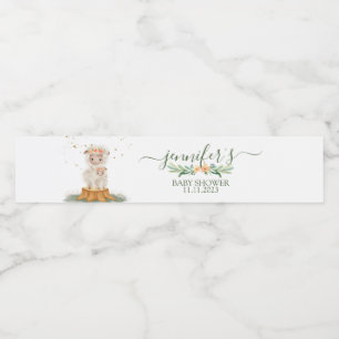 Étiquette Pour Bouteilles D'eau Mouton Chic Mignon de la Forêt