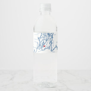 Étiquette Pour Bouteilles D'eau Newport Rhode Island Destination Mariage