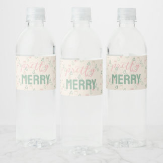 Étiquette Pour Bouteilles D'eau Noël chic