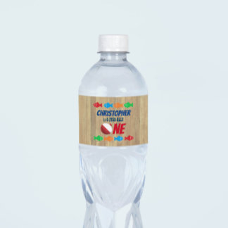 Étiquette Pour Bouteilles D'eau O-Fish-Ally Une pêche 1er anniversaire