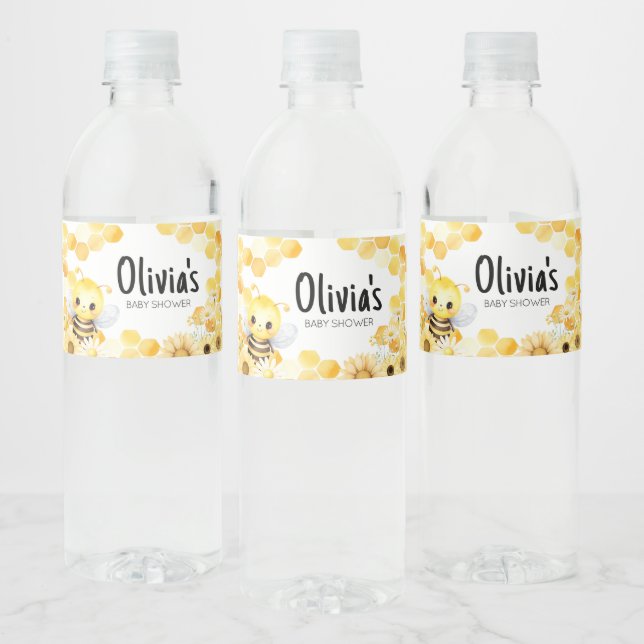 Étiquette Pour Bouteilles D'eau Oh Babee Bee Baby shower (Bouteilles)