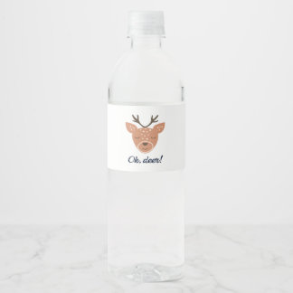 Étiquette Pour Bouteilles D'eau Oh cerf cerf amour Sauver le cerf Création créativ