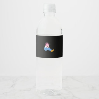 Étiquette Pour Bouteilles D'eau Oh Deer Graphic Artistic Design 