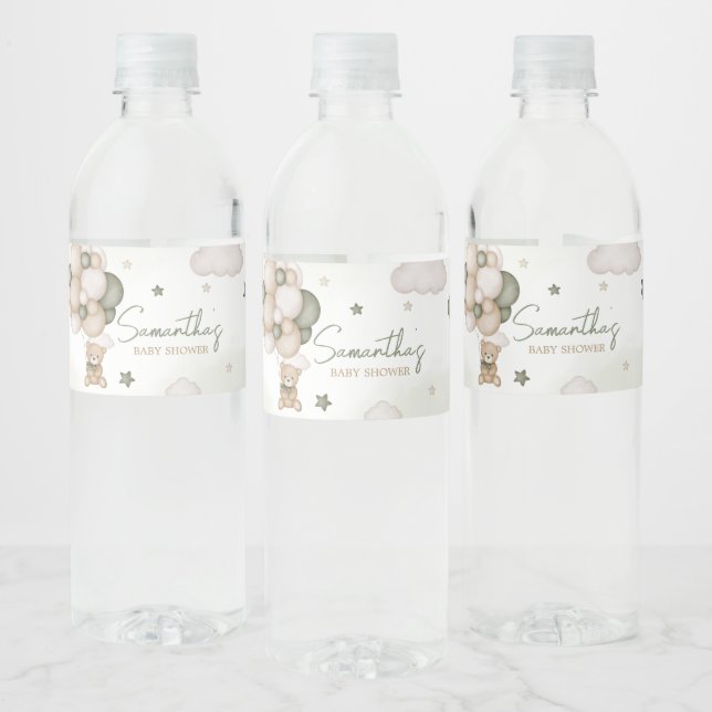 Étiquette Pour Bouteilles D'eau On Peut Attendre Le Boho Vert (Bouteilles)