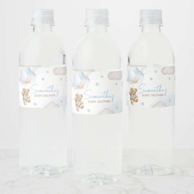 Étiquette Pour Bouteilles D'eau On Peut Attendre L'Ours Blonde (Bouteilles)