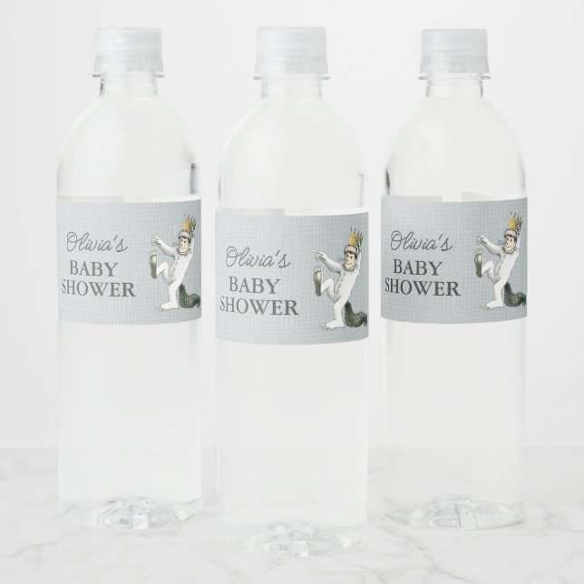 Étiquette Pour Bouteilles D'eau Où les choses sauvages sont Baby showers (Bouteilles)