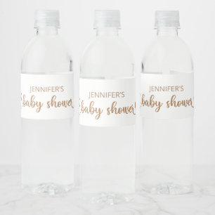 Étiquette Pour Bouteilles D'eau Ours en peluche Bébé Ours Baby shower Floral